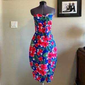 Blue Hawaiian print pinup sundress 🌺